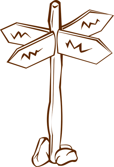 Free fingerpost guidepost crossroads vector