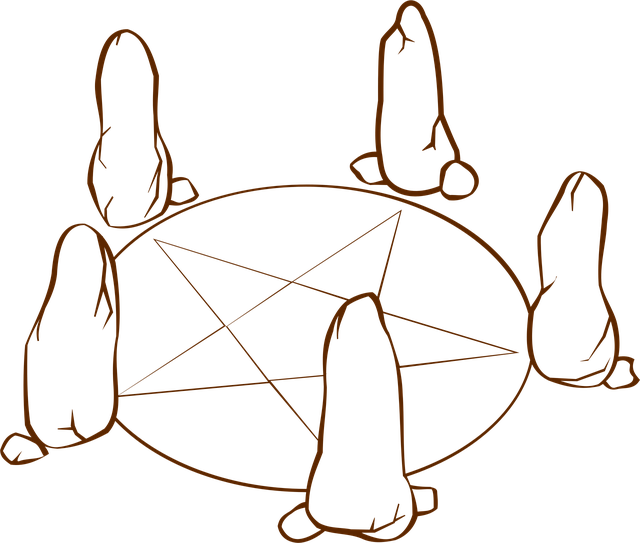 Download free HD stock image of Mystical Pentagram Free mystical pentagram stonehenge vector