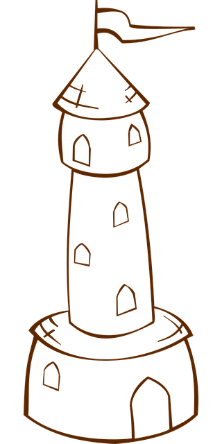 Free tower gate medieval illustration
