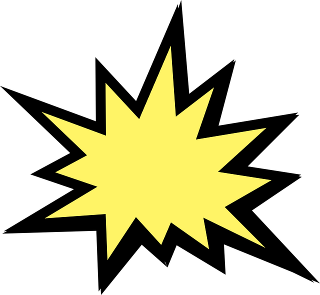 Free explosion battle star vector