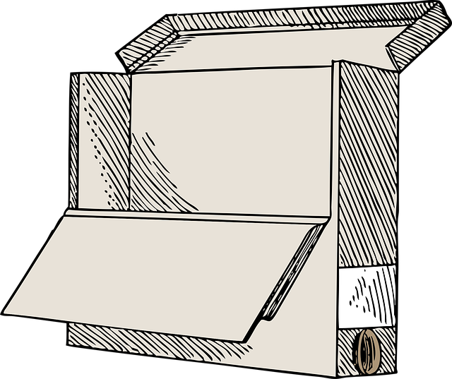 Free cardboard box office equipment illustration
