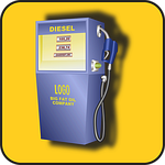 gas pump, gasoline, purple