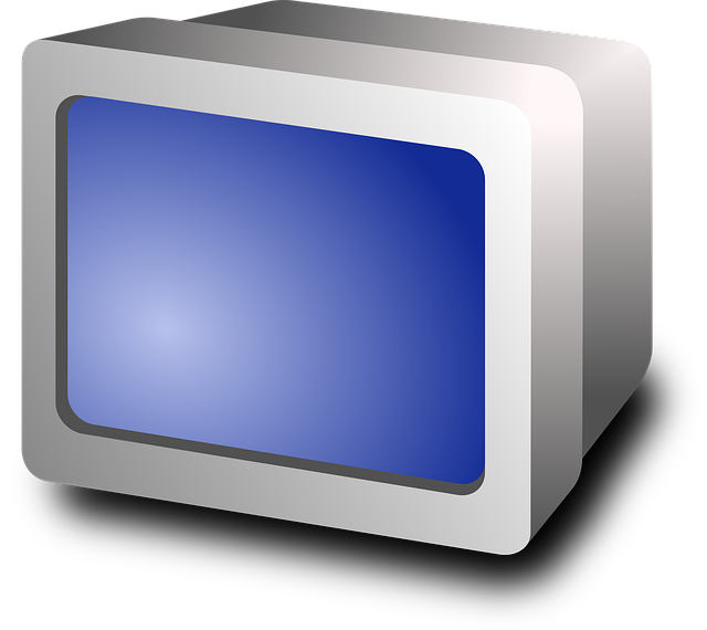 Free monitor display blue vector
