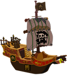 ship, boat, pirate