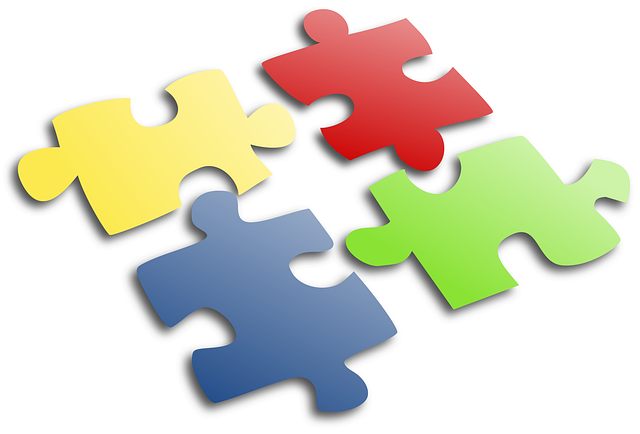 Free jigsaw puzzle parts vector
