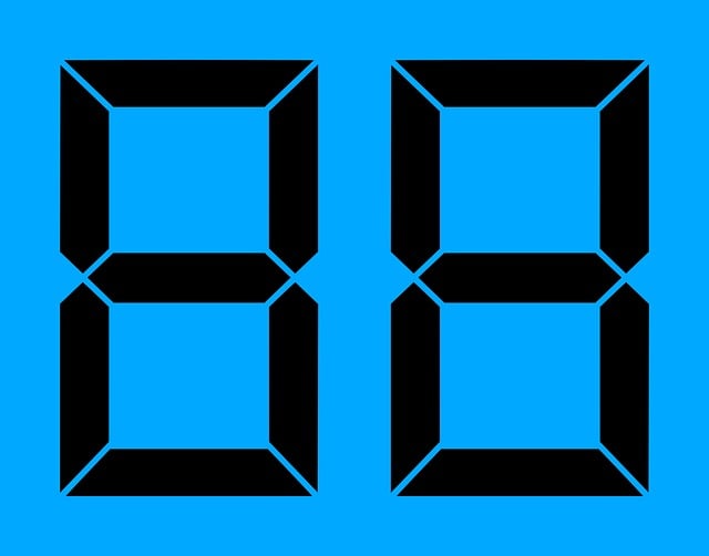 Free lcd digits display vector