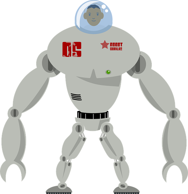 Free robot android suit vector