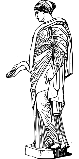 Free sculpture toga person vector