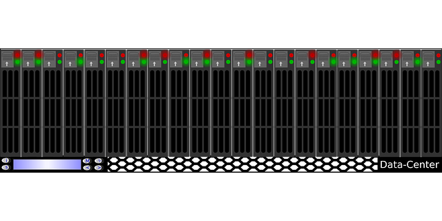 Free data center mainframe server vector