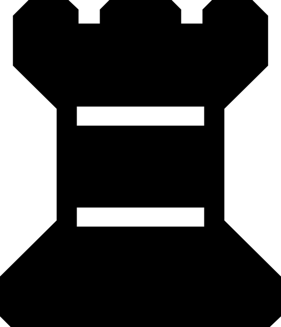 Free castle tower black vector