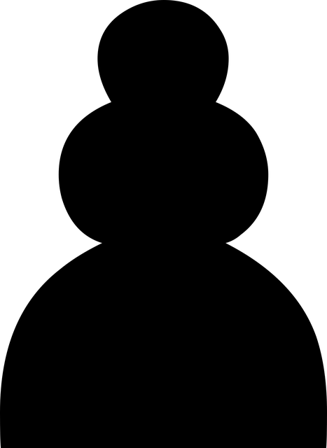 Free pawn black chess vector