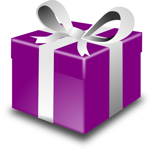 Free present gift purple illustration