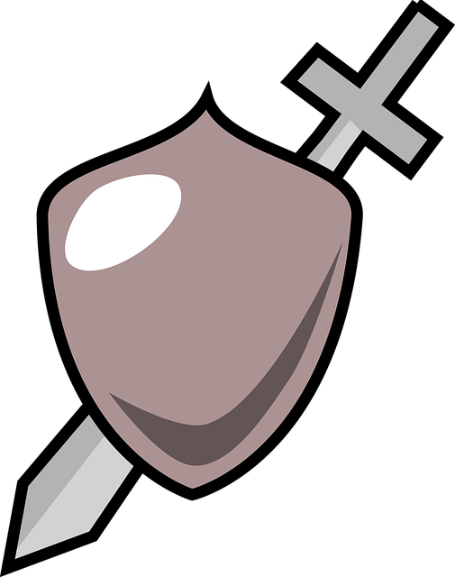 Free sword shield armor vector
