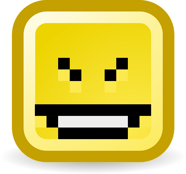 Free evil grin laughing smiley illustration