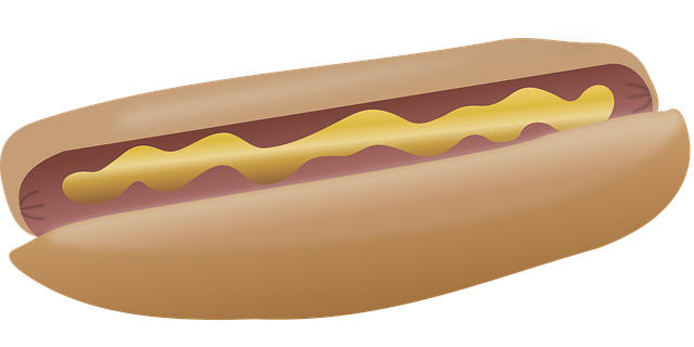 Free hotdog food mustard vector