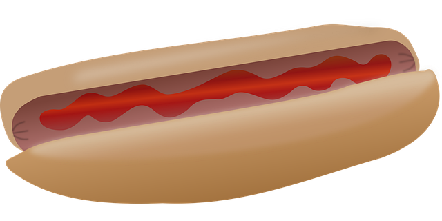 Free hotdog food ketchup vector