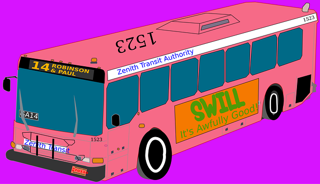 Free bus transportation vehicle vector