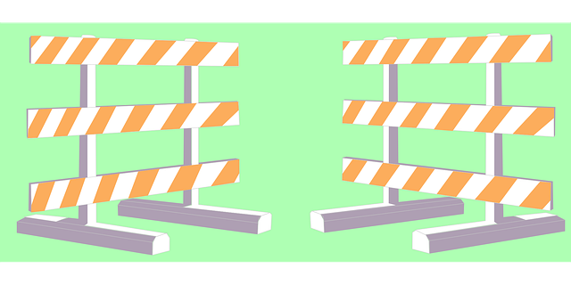Free barricade barrier traffic vector