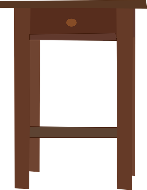 Free bedroom furniture table illustration