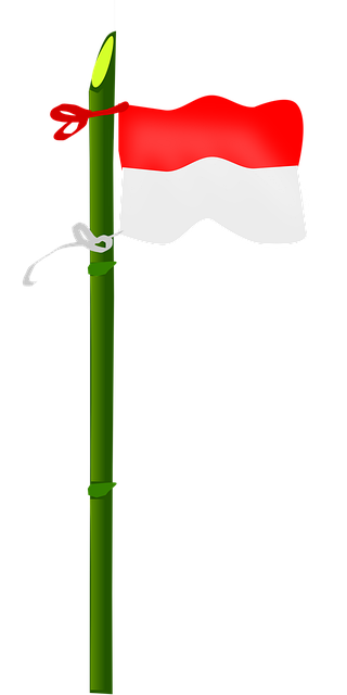 Free flagpole bamboo flag vector