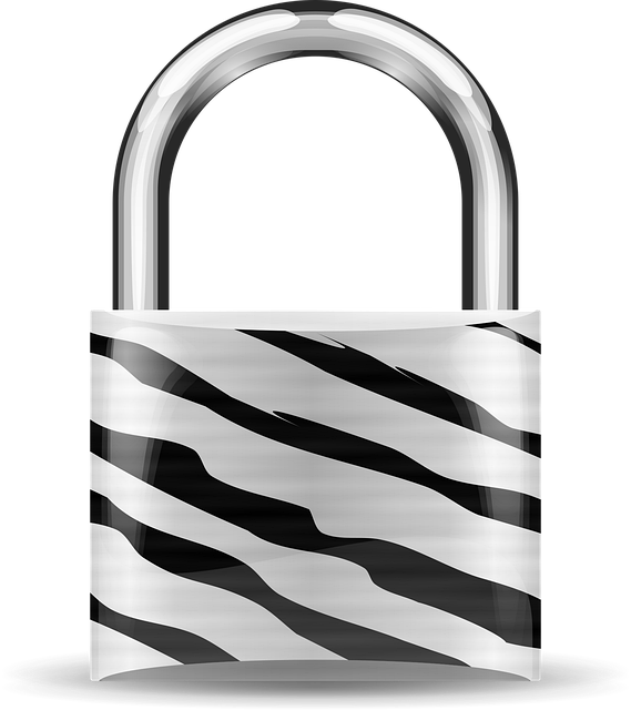 Free padlock zebra white vector
