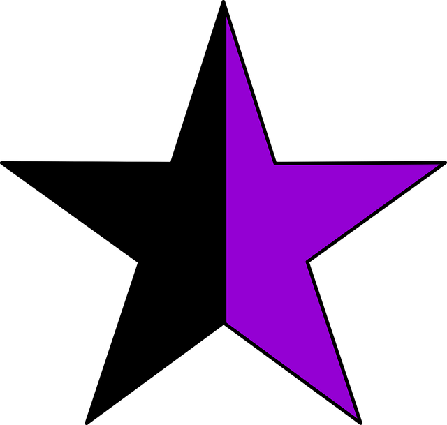 Free star half color vector