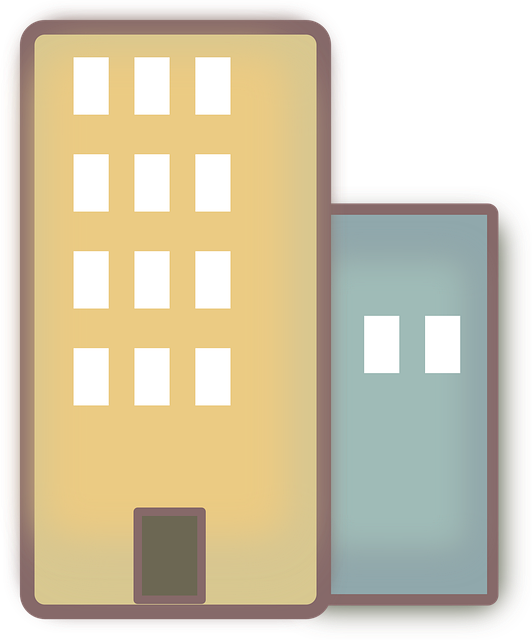 Free apartments buildings construction vector