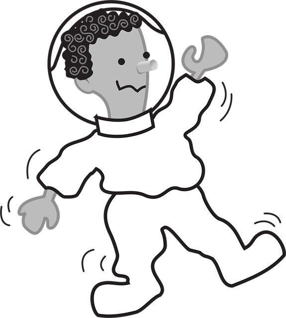 Free astronaut cosmonaut man illustration