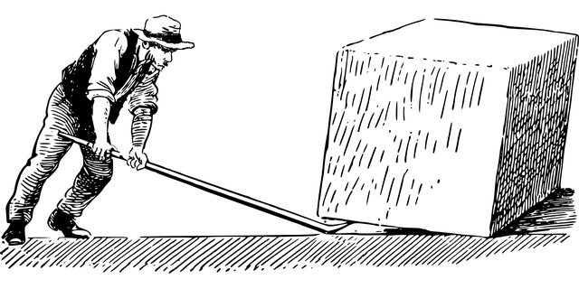 Free archimedes lever quarryman vector