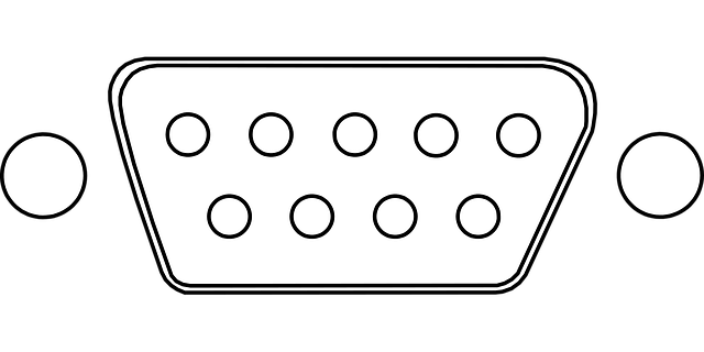 Free plug computer db-9 vector