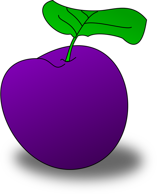 Free plum food fruit vector