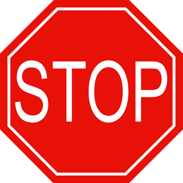Free stop red warning vector