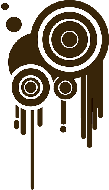 Free concentric design liquid illustration