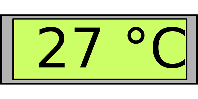 Free celsius digital display vector