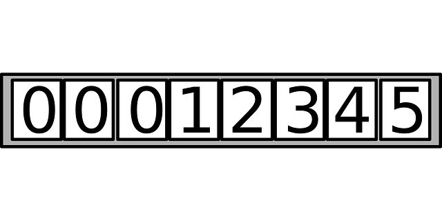 Free digits numbers kilometer vector