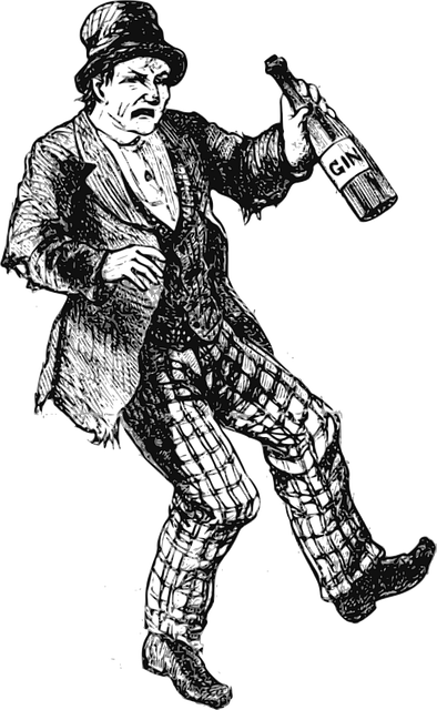 Free drunk gin man vector