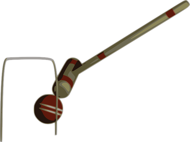 Free croquet mallet hoop vector
