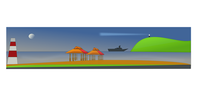 Free Beach Evening vector and picture
