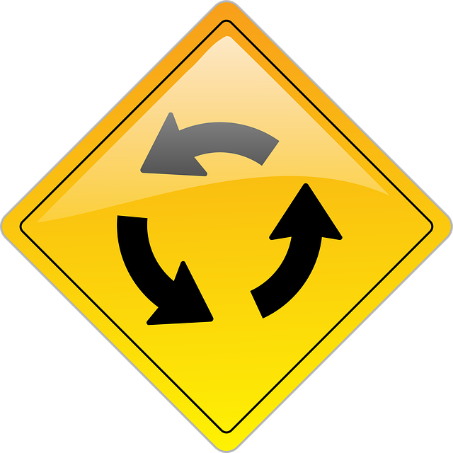 Free roundabout traffic traffic roundabout rotary traffic vector