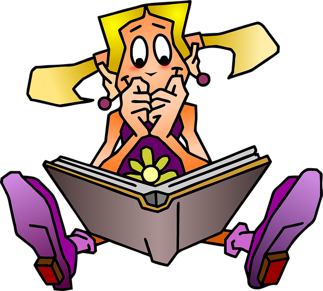 Free girl person reader vector