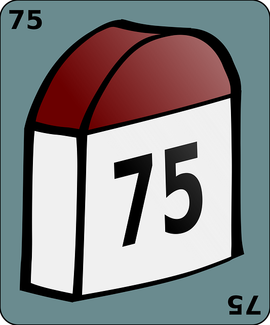 Free landmark milestone 75 illustration