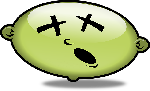 Free dazed emoticon smiley illustration