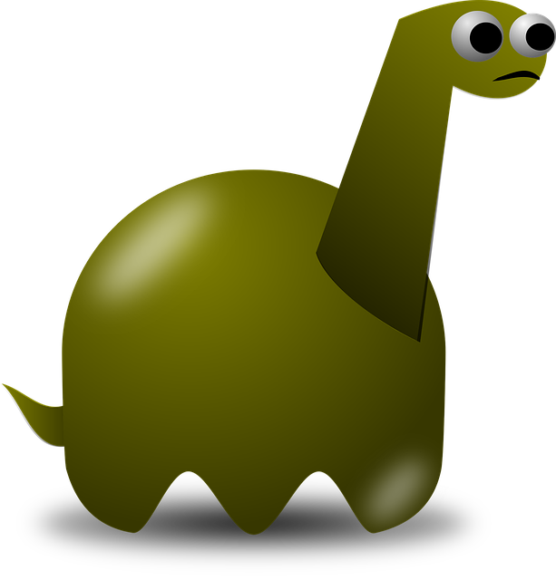 Free dinosaur pacman pac-man illustration