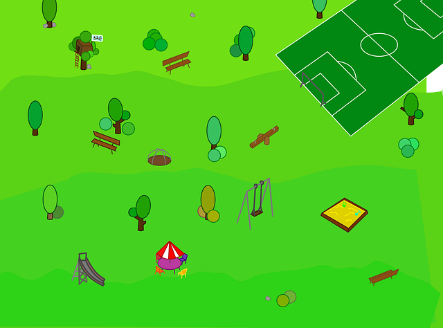 Picknickruimte, Park, Voetbalveld