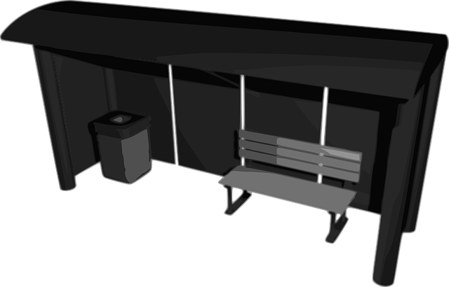 Free shelter bus stop transportation illustration