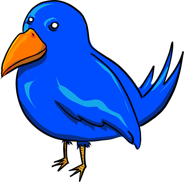 Free bird blue twitter vector