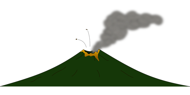 Free volcano disaster eruption vector