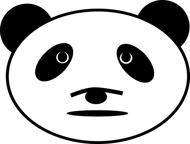 Free panda bear face vector