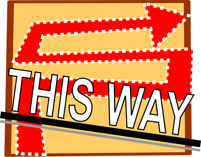 Free arrow way las vegas vector