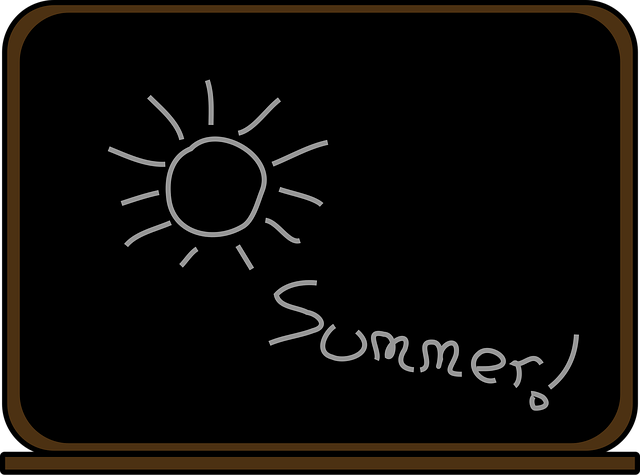 Free blackboard school summer vector
